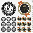 Anniversary signs and cards vector design  Jubilee design