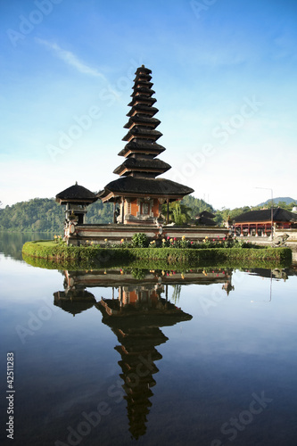 Photo: Lake Temple Bali Blue Dawn Sky Lake Temple Bali Blue Dawn Sky