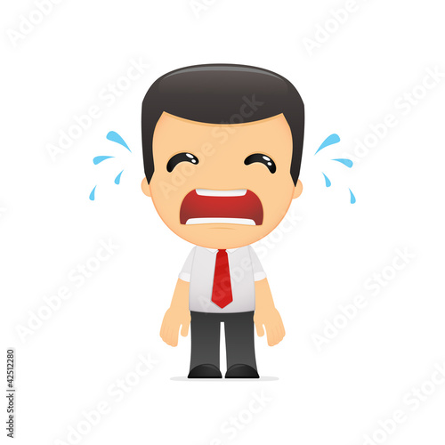 Vektor: funny cartoon manager funny cartoon manager