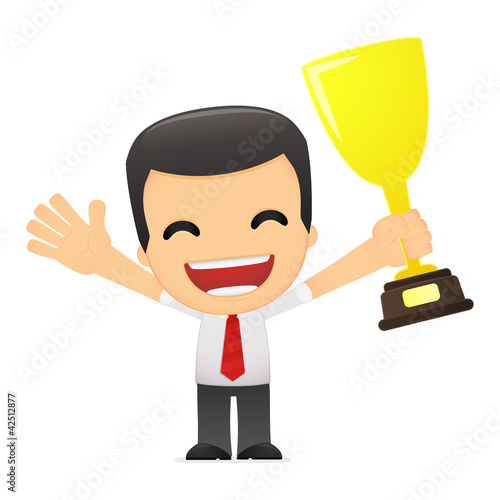 Vector: funny cartoon manager funny cartoon manager