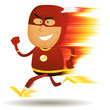 Comic Fast Running Superhero