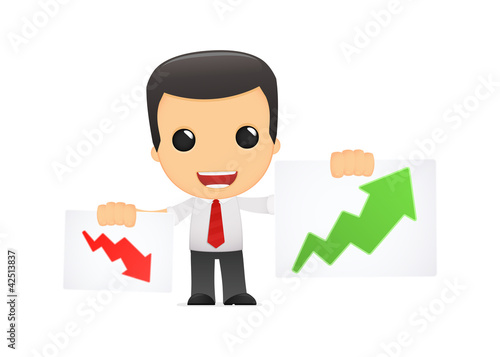 Vector: funny cartoon manager funny cartoon manager