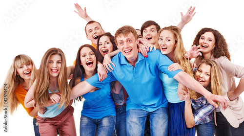 Photo: Group people isolated. Group people isolated.
