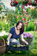 Young woman gardening