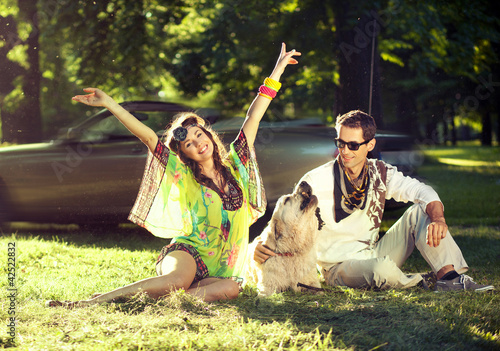 Photo: Cheerful couple posing Cheerful couple posing
