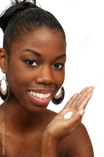 Photo: Beautiful Young Woman with Lotion (2) Beautiful Young Woman with Lotion (2)