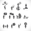 Business man metaphors - figure set collection