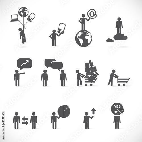 Vector: Business man metaphors - figure set collection Business man metaphors - figure set collection