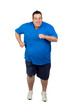 Fat man running