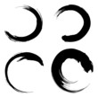 abstract black circle symbols vector