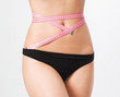 Slim waist. Girl's torso