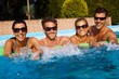 Summer fun in swimming pool