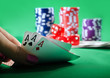 card and chips for poker