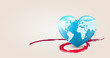 Vector: Earth heart Earth heart