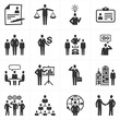 Management and human resource icons