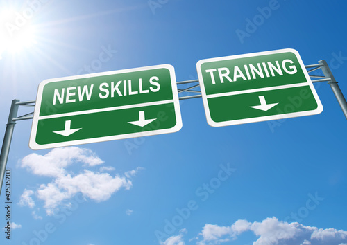 Illustration: New skills concept. New skills concept.