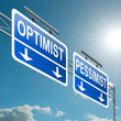 Optimist or pessimist concept.