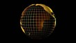 Gold globe with chroma key loop