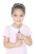 Foto: Little smiling girl holding a toothbrush Little smiling girl holding a toothbrush