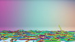 Colorful pens in studio falling, Alpha