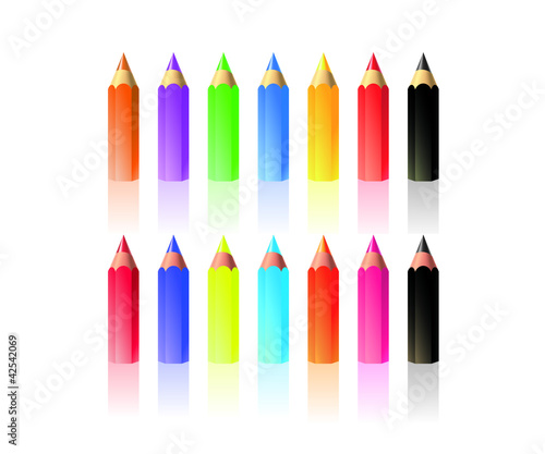 Illustrazione: Plaquette de crayons de couleur Plaquette de crayons de couleur