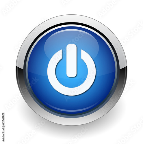 Vector: on/off web blue button on/off web blue button