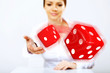 Foto: Flying dices as symbol of risk Flying dices as symbol of risk