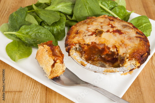 Photo: Chili Pie with Salad Chili Pie with Salad