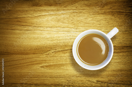 Foto: above coffee cup above coffee cup