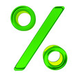Glass percent sign