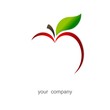 Red apple. Logo