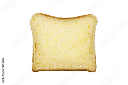 Photo: Weißbrot Scheibe isoliert auf weiß Weißbrot Scheibe isoliert auf weiß