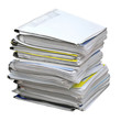 stack of colored folders