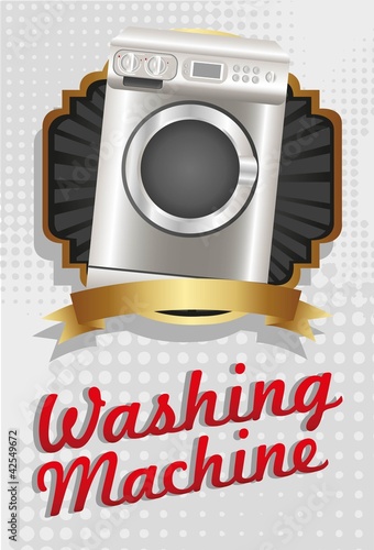 Vector: Illustration of a washing machine Illustration of a washing machine