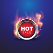 Hot sale - button label in flames