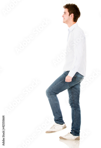 Photo: Man climbing stairs Man climbing stairs