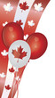 Happy Canada Day Balloons Illustration