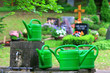 Giesskanne, Wasserbehälter,Friedhof,Grabpflege