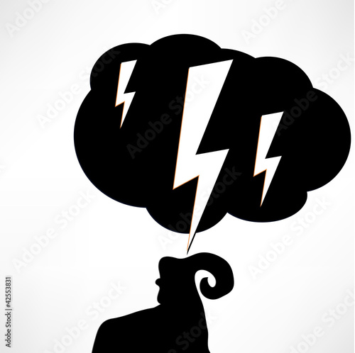 Vector: vector illustration of the problems, the ram and the cloud of bl vector illustration of the problems, the ram and the cloud of bl