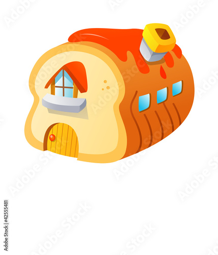 Vector: Vector icon bread house Vector icon bread house