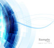 Abstract technology lines blue wave vector