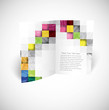 abstract fold brochure mosaic vector