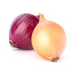 Red and gold onion bulbs