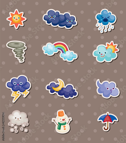 Vettoriale: weather stickers weather stickers