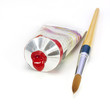tubes of color and brush