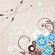 beige background and blue flowers