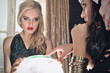 Fortune teller with her crystal ball