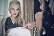 Fortune teller with her crystal ball