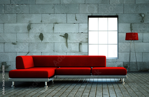 Illustration: Rotes Sofa Rotes Sofa