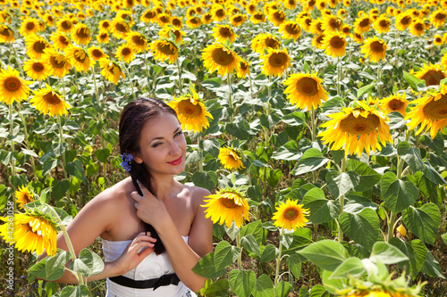 Photo: Blue flowers in her hair Blue flowers in her hair
